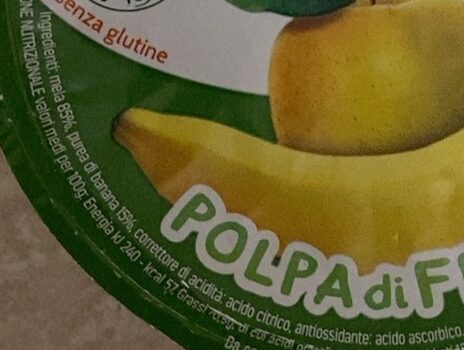 Polpa di frutta Mela e banana - Ingredients - it