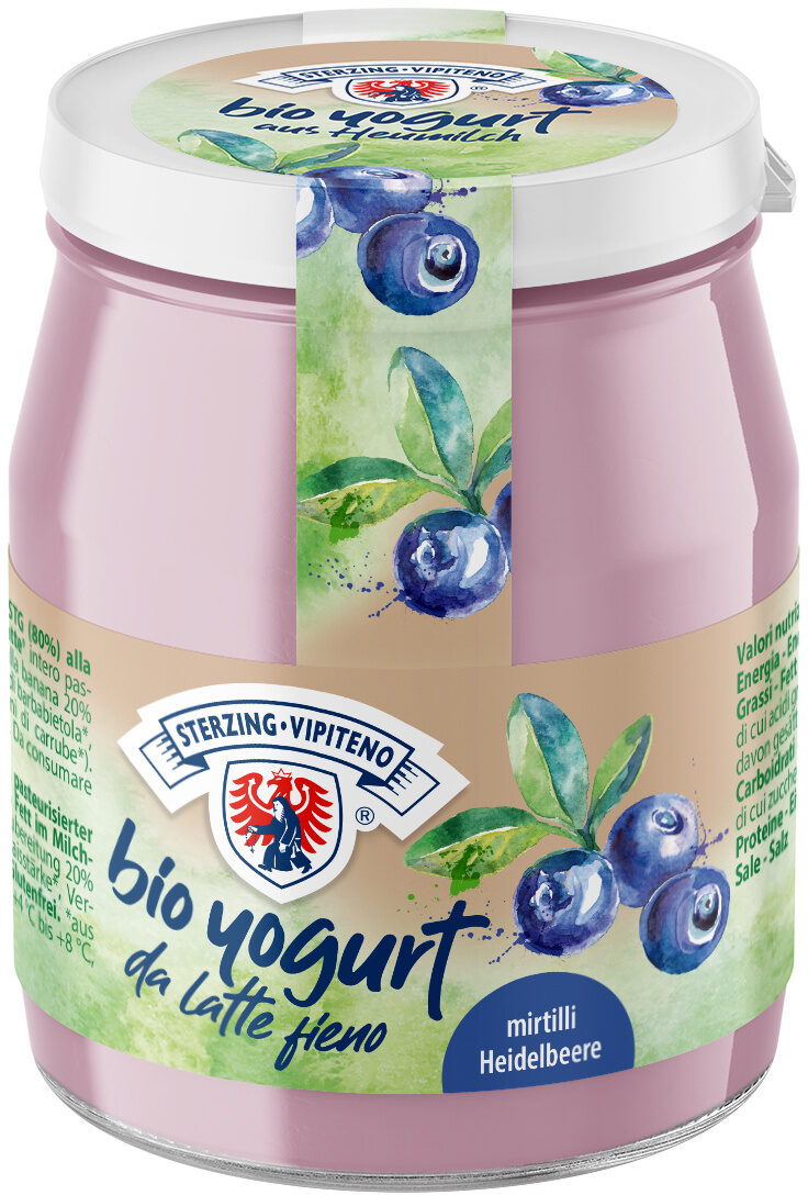 Yogurt biologico intero da latte fieno STG - 150g - mirtillo nero - Prodotto
