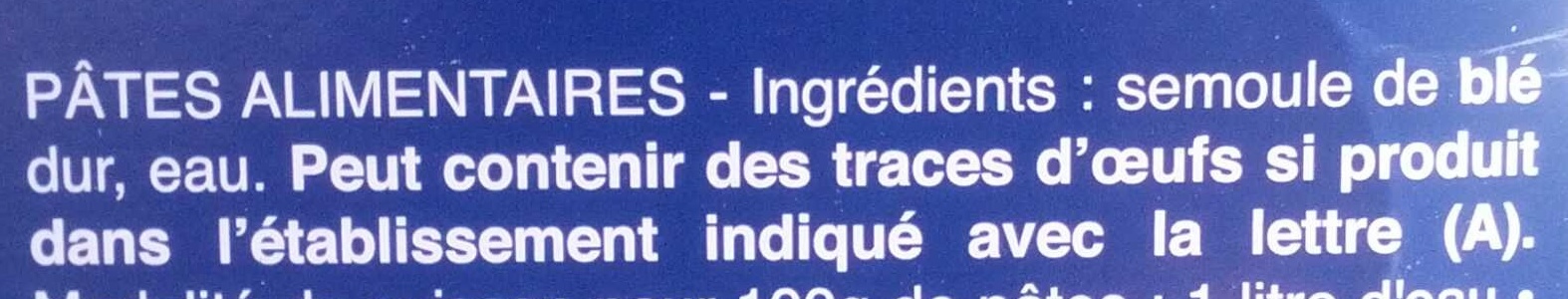 Coquillettes - Ingrediënten - fr