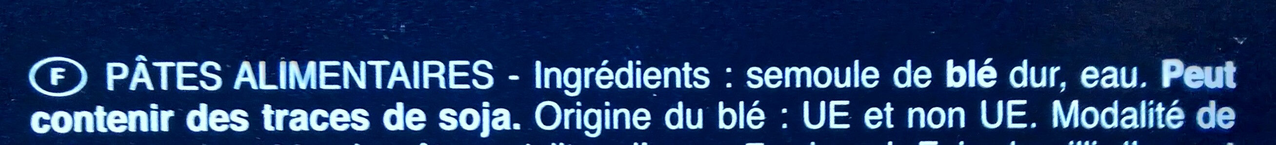 Collezione Tagliatelles - Ingredienser - fr