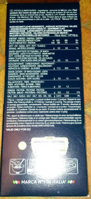 Nudeln Lasagne 1/2 Pck - Tableau nutritionnel