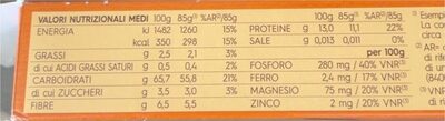 Integrale spaghetti - Nutrition facts - fr