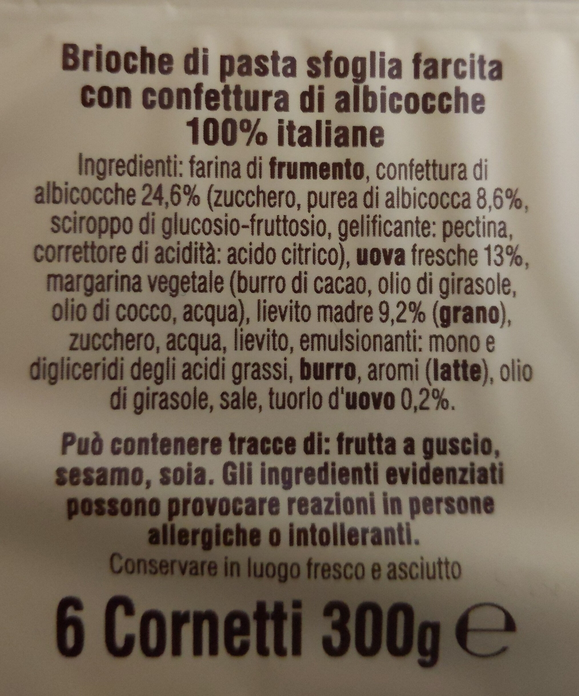 Cornetti Albicocca - Zutaten - it