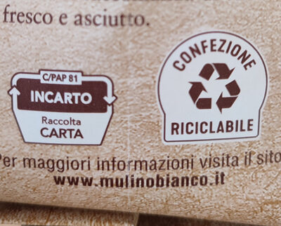 Molinetti - Recycling instructions and/or packaging information - it