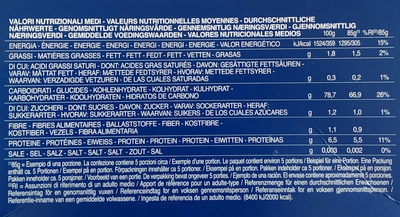 GF Fusilli mais&riso - Tableau nutritionnel