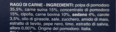 Ragù classico - Ingredients - it