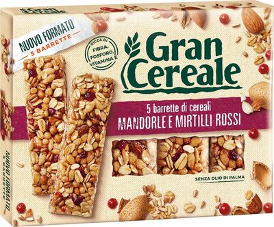5 barette di cereali Mandore e Mirtilli Rossi - Prodotto