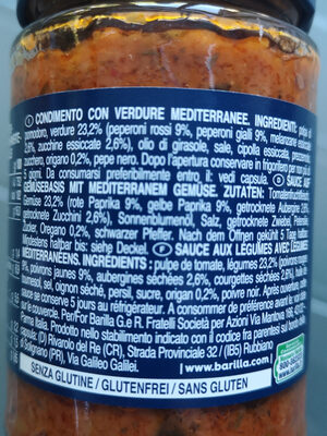 Pesto Rustico Mediterraneo - Ingredienser - fr
