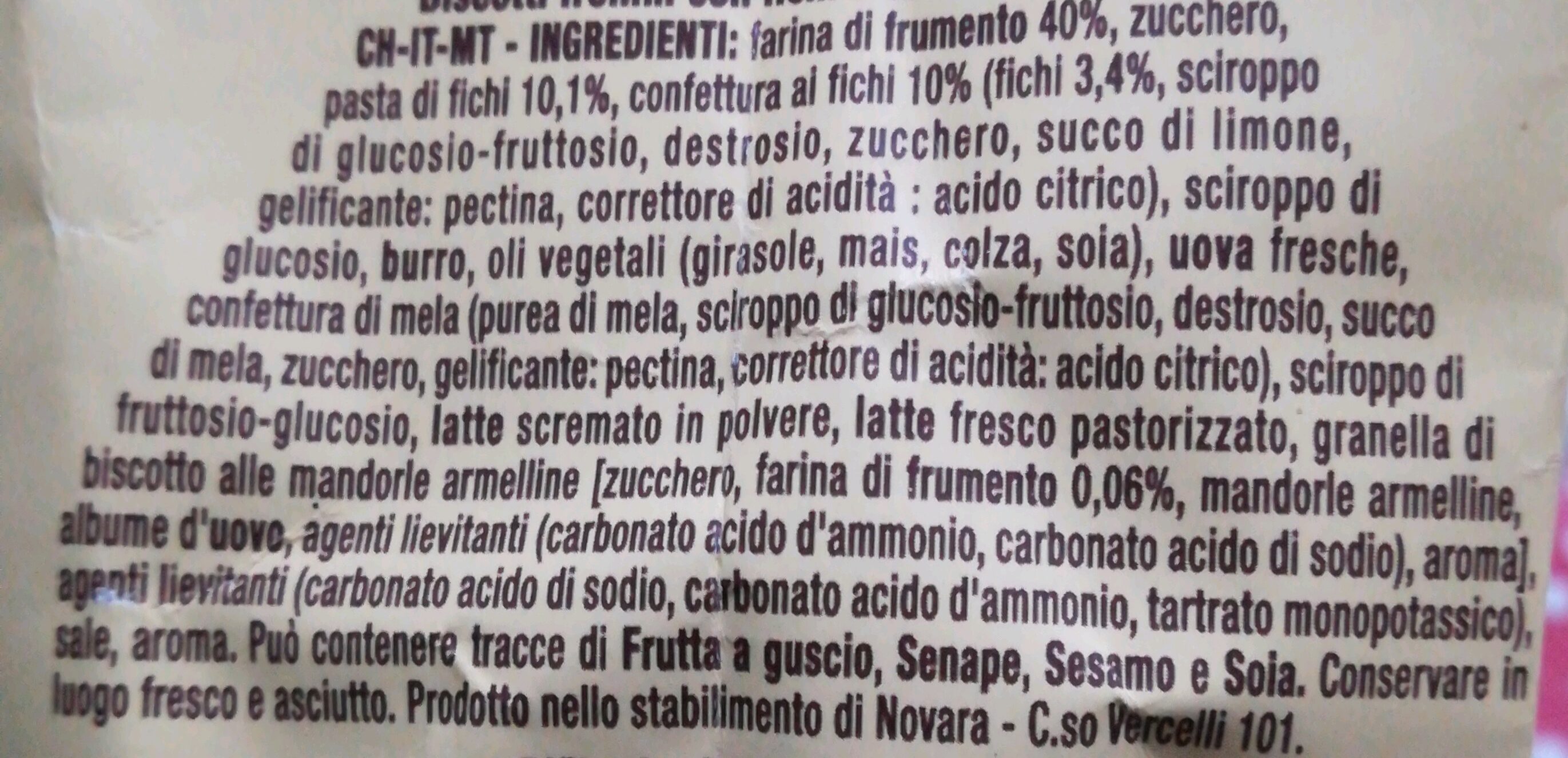 Settembrini con Confettura di Fichi 300 gr - Ingredienti