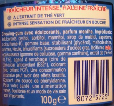 Chewing Gum mentos pure fresh sans sucre - Ingredients - fr