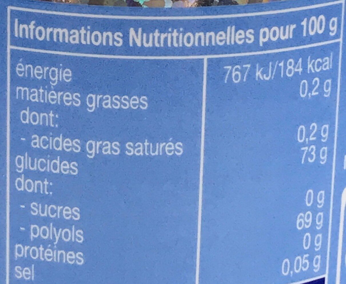 Mentos Pure Fresh - Nutrition facts - fr