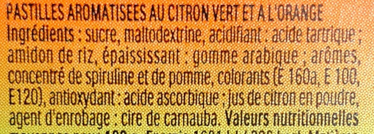 Tic Tac Citron Vert & Orange - Ingredienser - fr