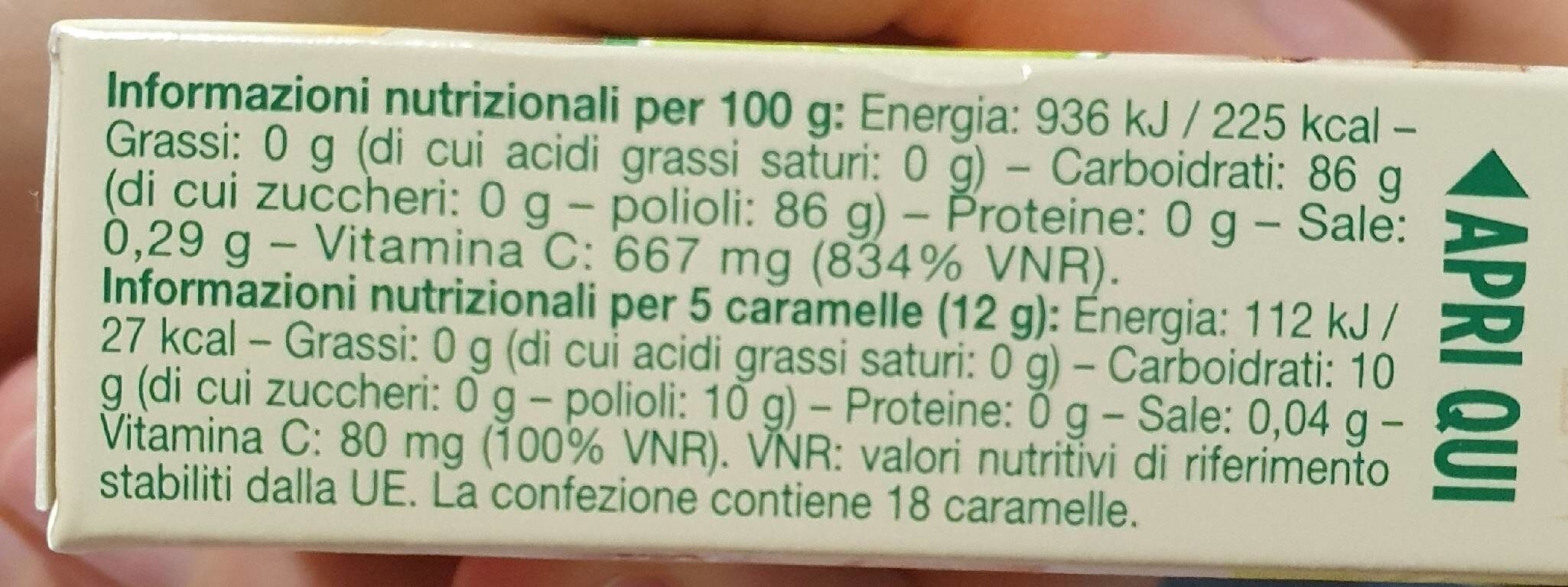 caramelle - Nährwertangaben - it
