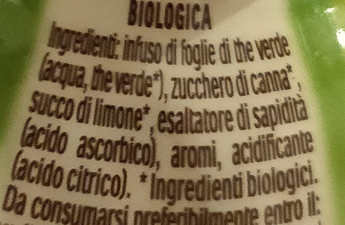 The verde bio - Ingredienti