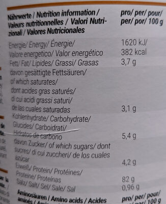 Whey Protein Halzenut - Voedingswaarden - en