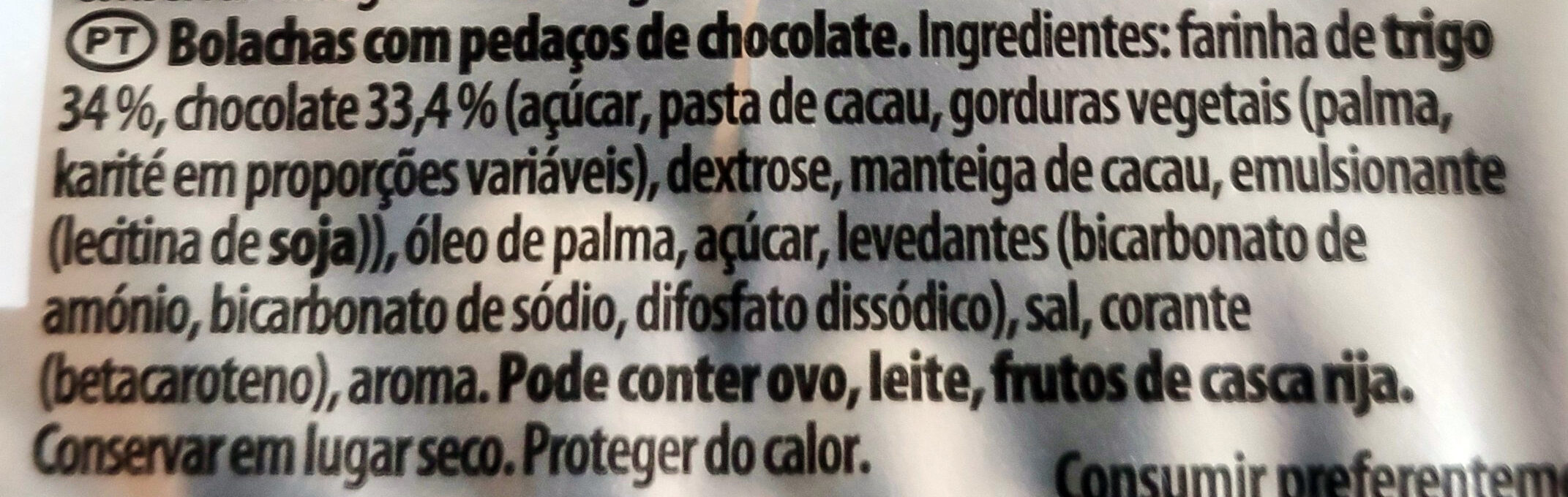 Extra galletas con pepitas xl de chocolate - Ingredientes