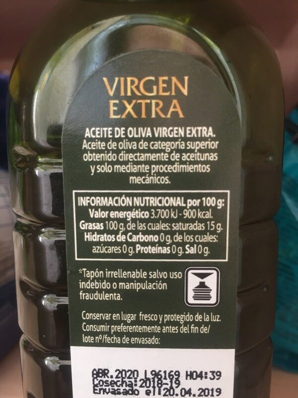 Virgen Extra - Ingredientes