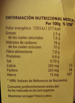 Cola Cao - Informació nutricional - fr