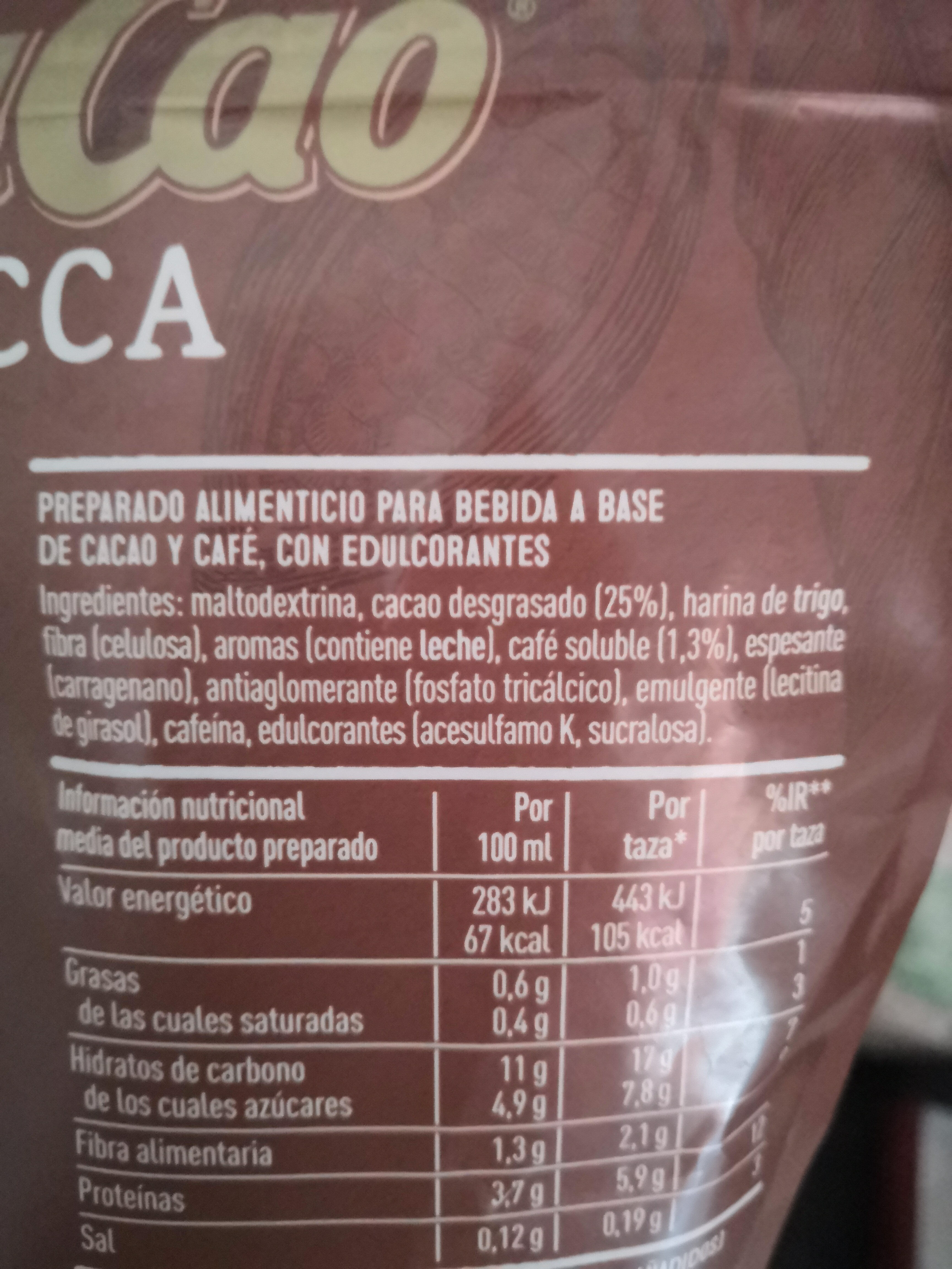 ColaCao Mocca - Ingredients - es