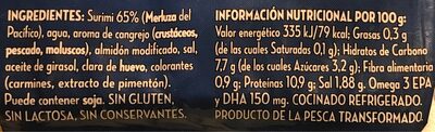 Palitos de Mar Supremos - Informació nutricional - es