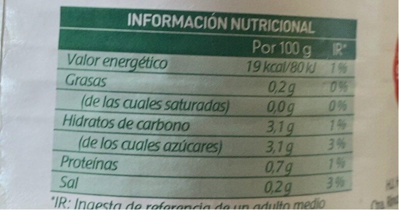 Tomate natural - Nutrition facts - es