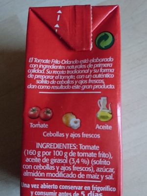 Spanish Fried Tomato Sauce Orlando - Ingredients - fr
