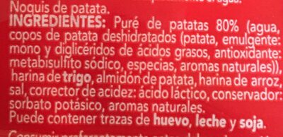 Gnocchis - Ingredients - es