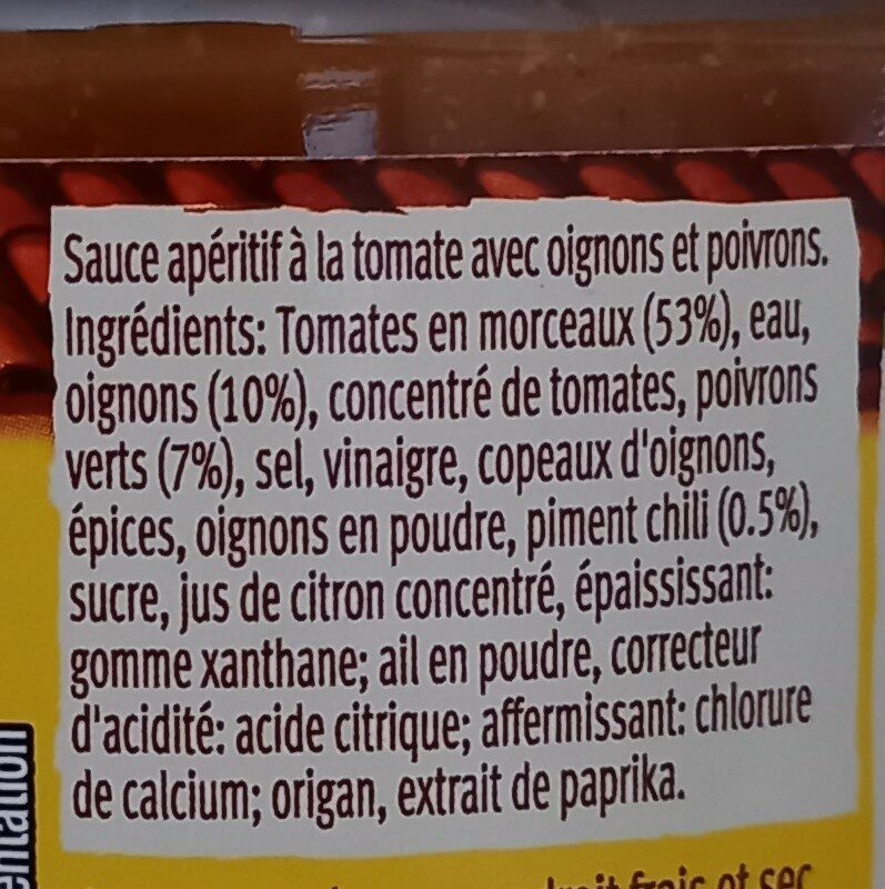 Salsa Dip - Ingrediënten - fr