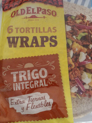6 tortillas wraps de trigo integral - Producto