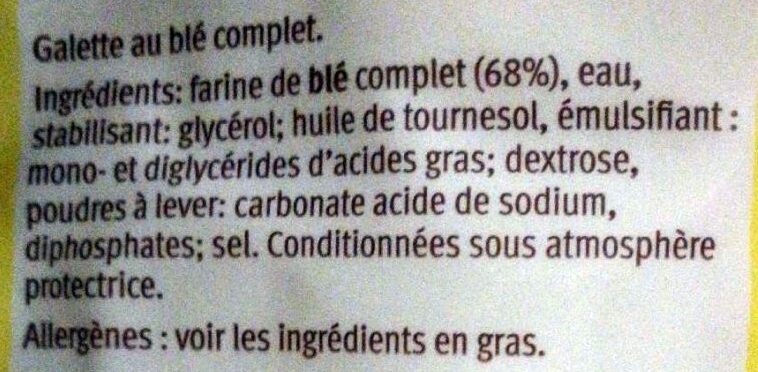 6 Wraps blé complet - Ingredientes - fr