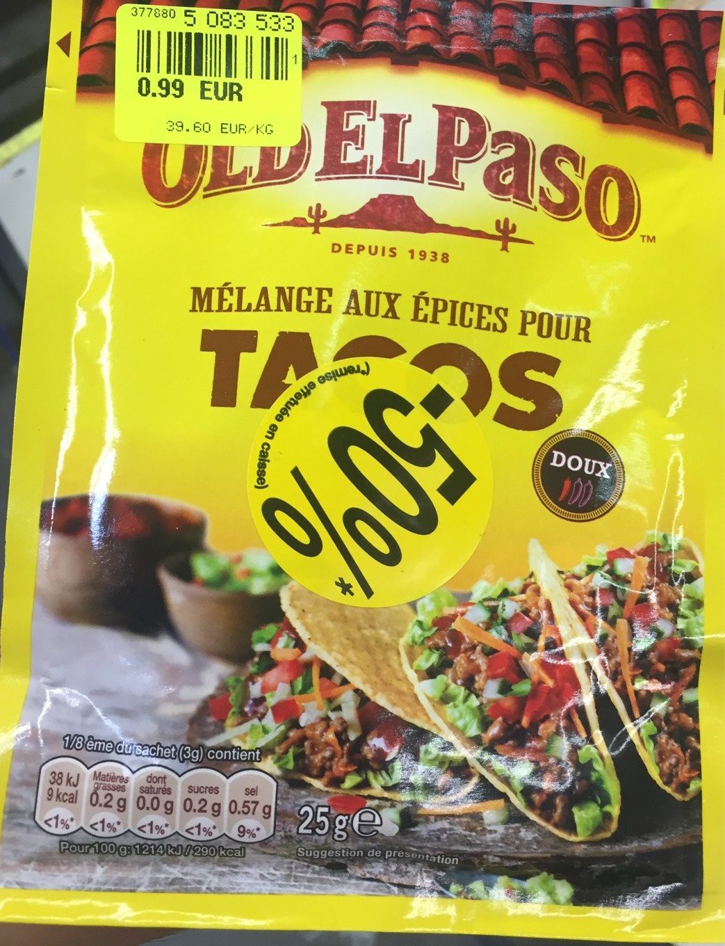 Melange aux epices pour tacos - Product - fr