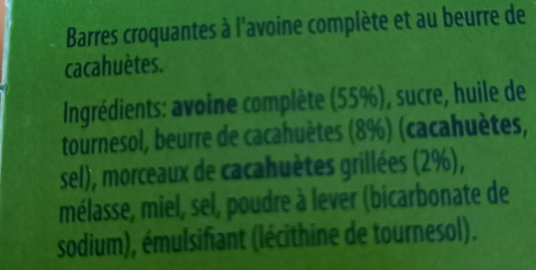 Crunchy Peanut Butter - Ingredienti - fr