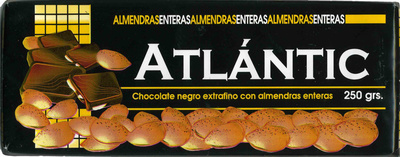 Tableta de chocolate negro con almendras 45% cacao - Producto