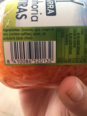 Zanahorias en tiras - Ingredients - es