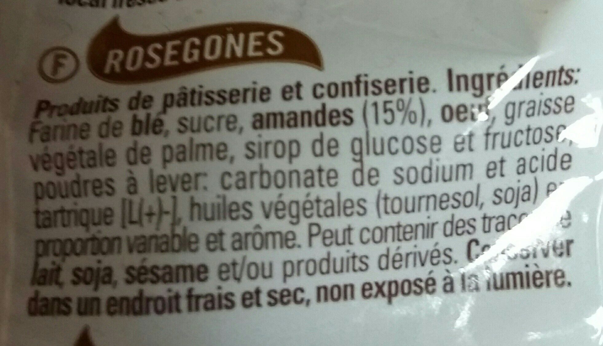 Rosegones con Almendras - Ingredients - fr