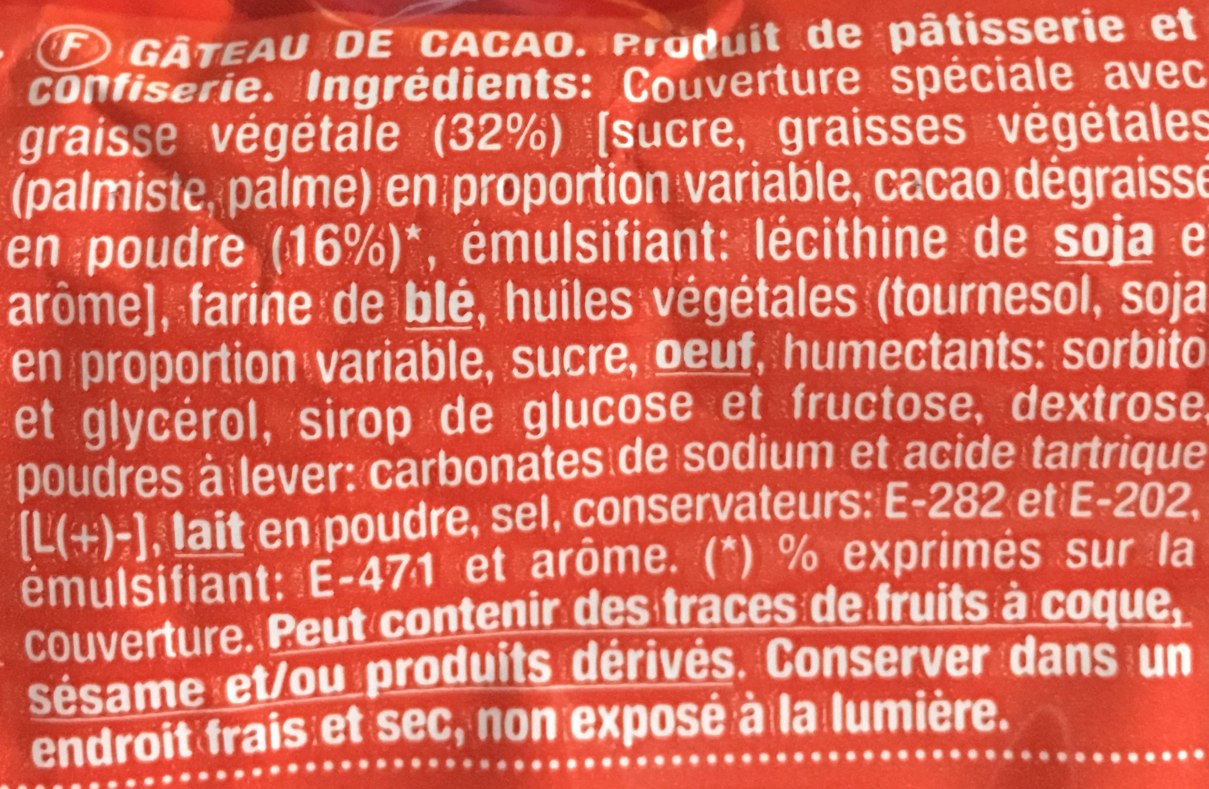 Lunas al cacao - المكونات - fr