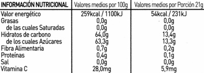 Picos de crema de melocotón - Nutrition facts - es
