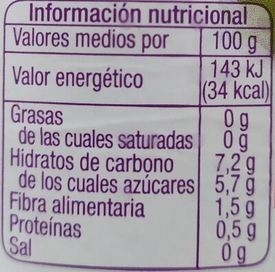 Mermelada diet ciruela - Informació nutricional - es