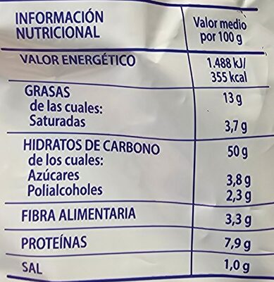 Pan de leche 0% azúcares - Nutrition facts