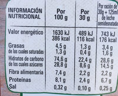 CHOCAPIC céréales petit déjeuner - Nutrition facts - fr