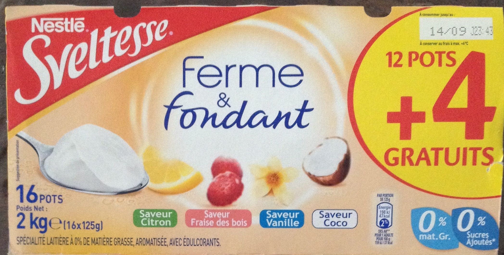 Sveltesse Ferme & Fondant (Citron - Fraise des bois - Vanille - Coco) - Produit
