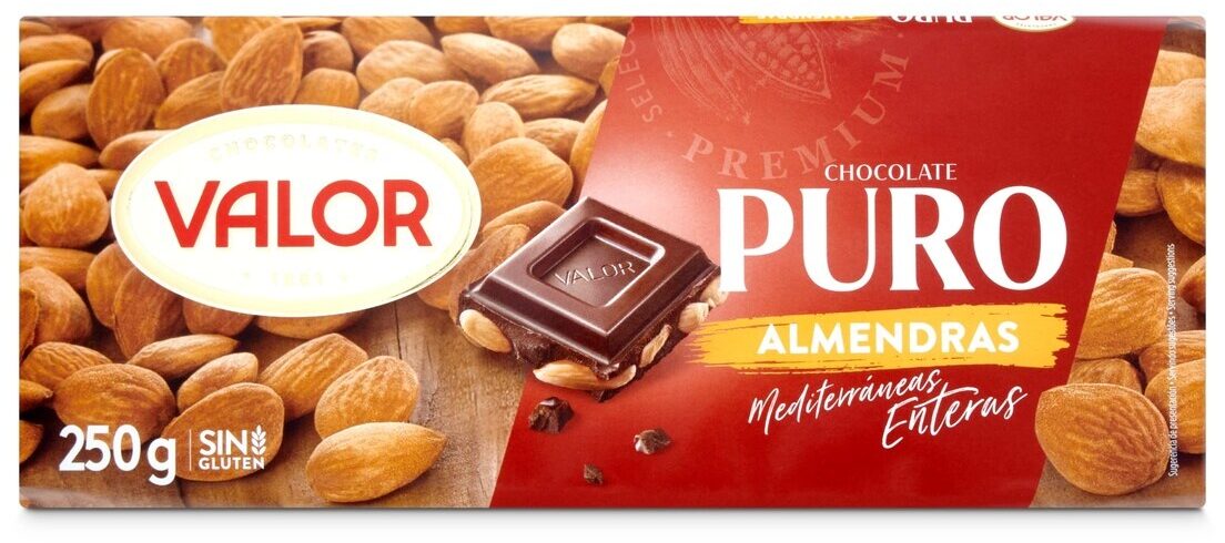 Valor Chocolate puro con almendras - Producte - es