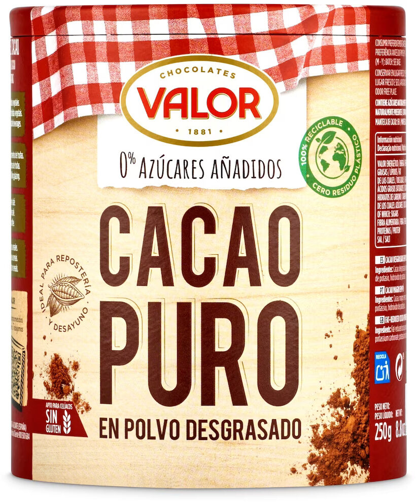 Cacao puro en polvo desgrasado - Producte - es
