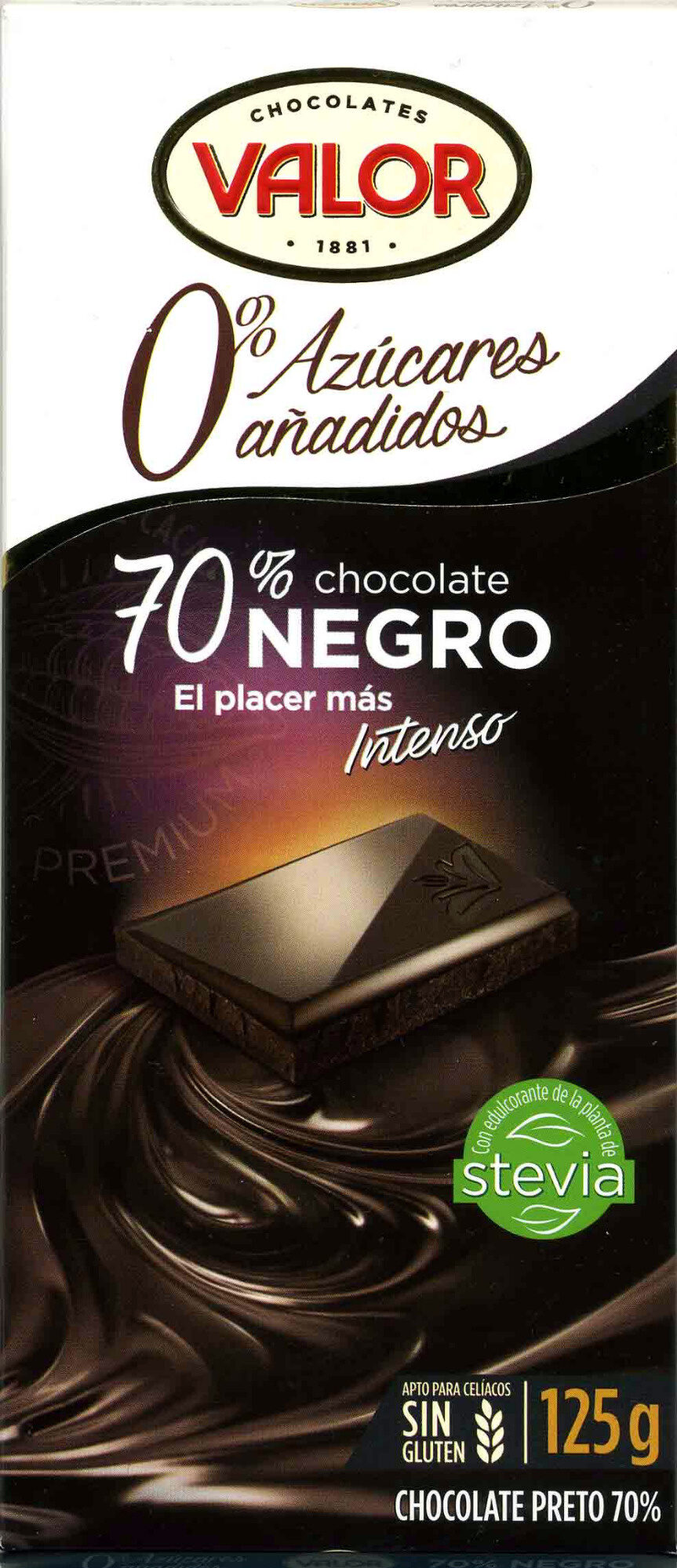 Chocolate negro 0% azúcares añadidos 70% cacao - Product - es