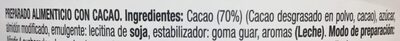 Cacao negro  soluble - Ingredients - es