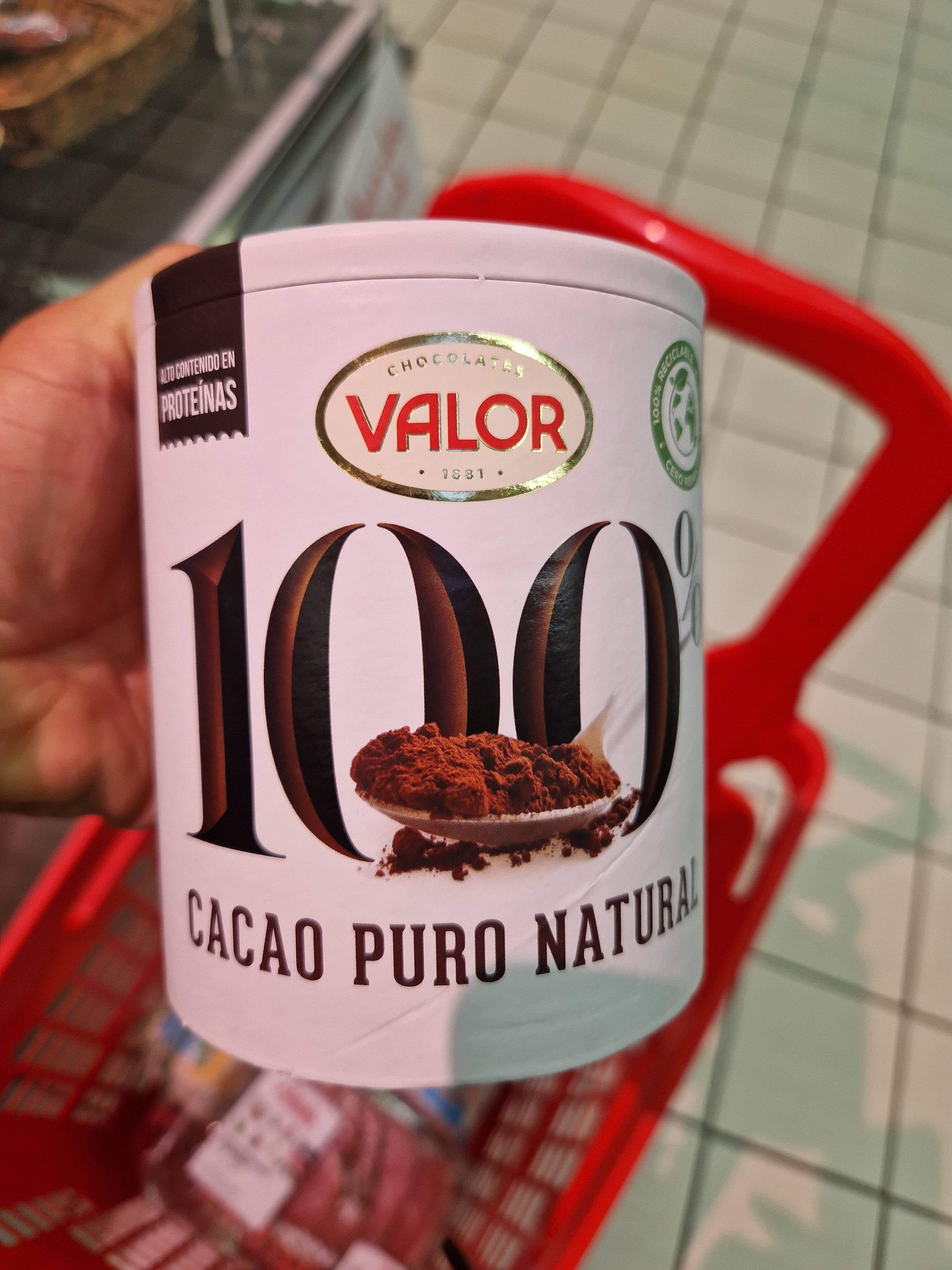 Cacao natural 100% - Instrucciones de reciclaje y/o información de embalaje