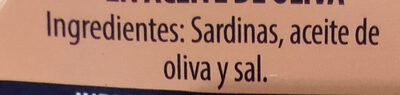 Sardinas al grill en aceite de oliva - Ingredientes
