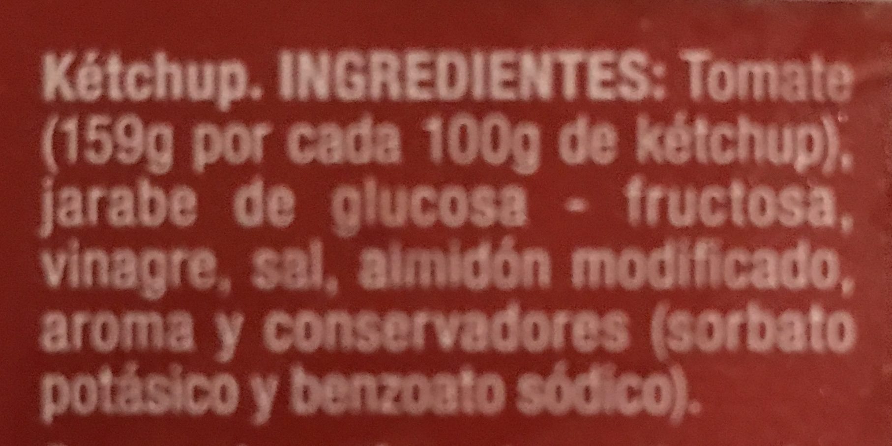 Ketchup sin gluten - Ingredientes