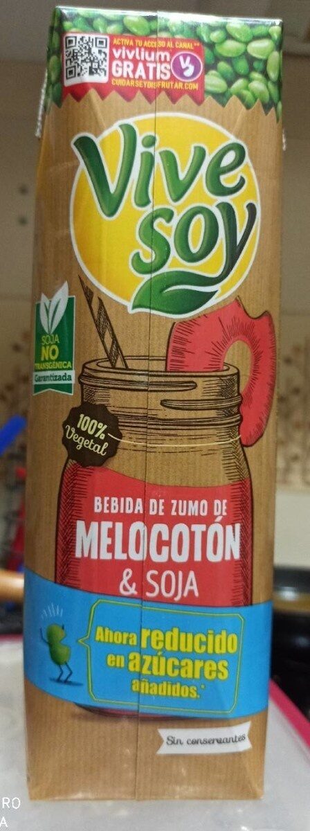 Bebida de zumo de melocotón y soja - Produkt - es