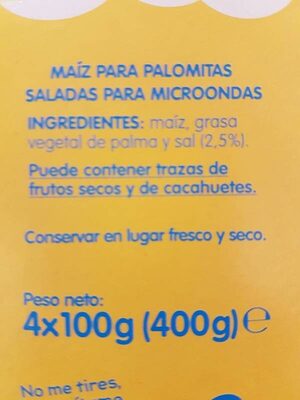 Palomitas - Ingredientes